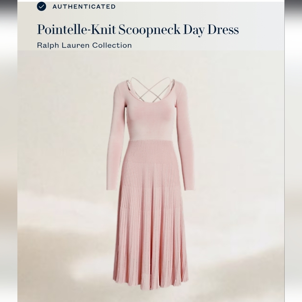 Pointelle-Knit Scoopneck Day Dress